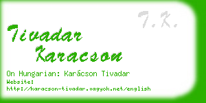 tivadar karacson business card